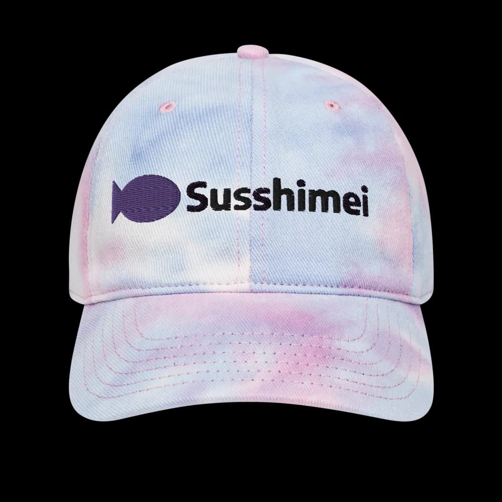 pink tie day hat with sussihmei embroidered